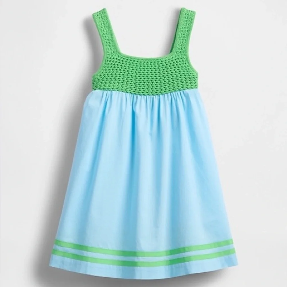 NWOT Gap Baby Toddler Crochet-Yoke Dress - 2T